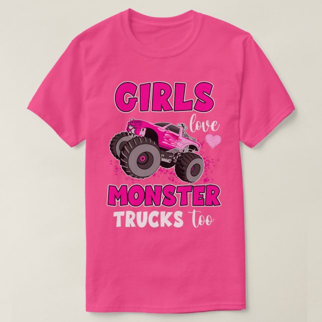 Camiseta A los chicas les encantan las camionetas de los mo (Diseño del anverso)