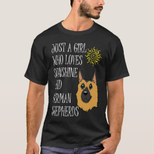 Camiseta A los chicas les gusta el perro pastor alemán