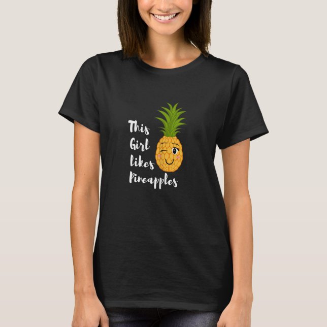 Camiseta A los chicas les gustan las piñas frutas tropicale (Anverso)