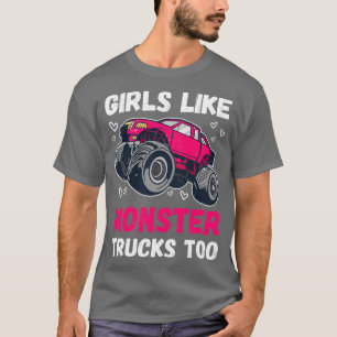 Camiseta A los chicas les gustan los camiones de monstruos