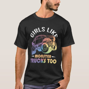 Camiseta A los chicas les gustan los Camiones Monstruos Dem