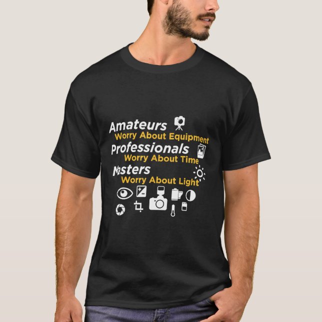 Camiseta A los fotógrafos máster les preocupa la luz (Anverso)