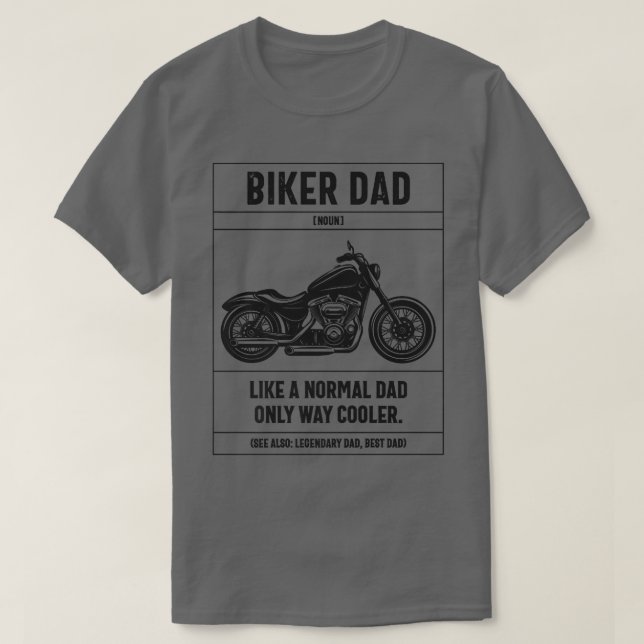Camiseta A Los Hombres Biker Papá Les Gusta Un Papá Normal  (Diseño del anverso)