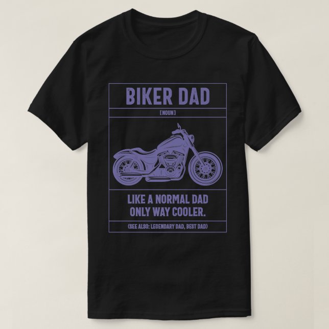 Camiseta A Los Hombres Biker Papá Les Gusta Un Papá Normal  (Diseño del anverso)
