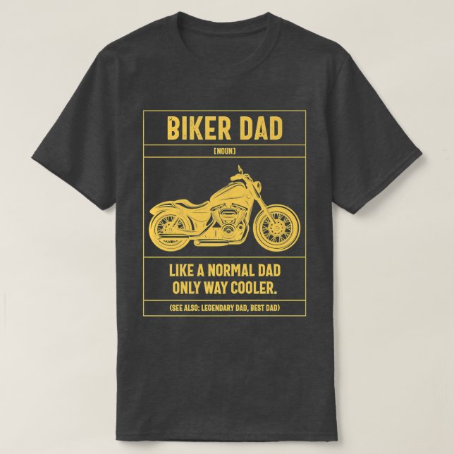 Camiseta A Los Hombres Biker Papá Les Gusta Un Papá Normal  (Diseño del anverso)