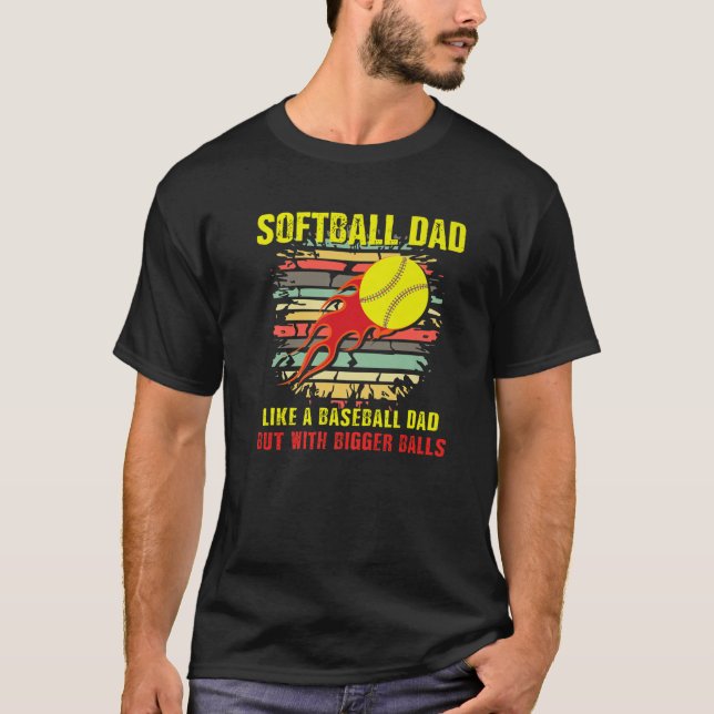 Camiseta A Los Hombres De Softbol Les Gusta El Béisbol, Per (Anverso)