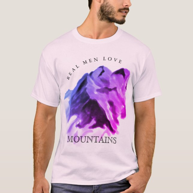 Camiseta A los hombres de verdad les encantan las montañas  (Anverso)