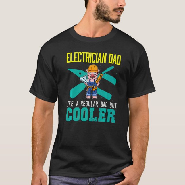 Camiseta A Los Hombres, Papá Electrista Le Gusta Un Papá Co (Anverso)
