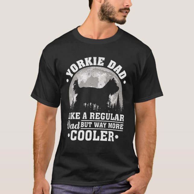 Camiseta A Los Hombres Yorkie Dad Les Gusta Un Papi Diverti (Anverso)