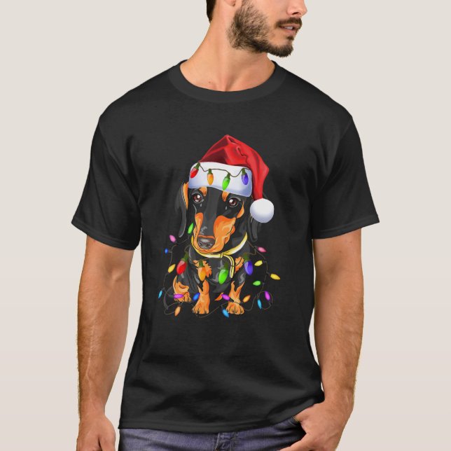 Camiseta A los Navidades de Dachshund les encantan los rega (Anverso)