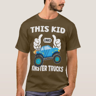Camiseta A los niños este niño le aman los camiones monstru