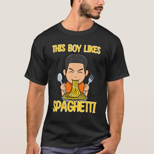 Camiseta A los niños les gusta el Spaghetti, chef italiano  (Anverso)