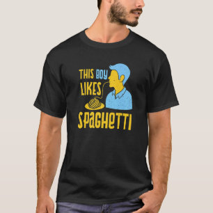 Camiseta A los niños les gusta la pasta de comida italiana