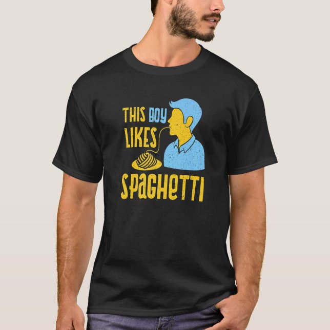 Camiseta A los niños les gusta la pasta de comida italiana (Anverso)