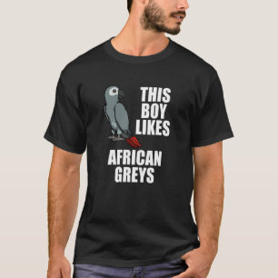 Camiseta A los niños les gustan los loros grises africanos