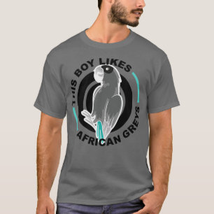 Camiseta A los niños les gustan los loros grises africanos