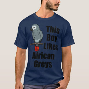 Camiseta A los niños les gustan los loros grises africanos 