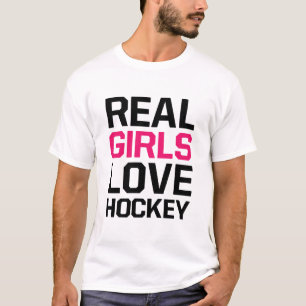 Camiseta A los verdaderos Chicas les encanta el hockey