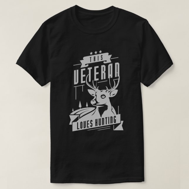 Camiseta A los veteranos les encanta cazar (Diseño del anverso)