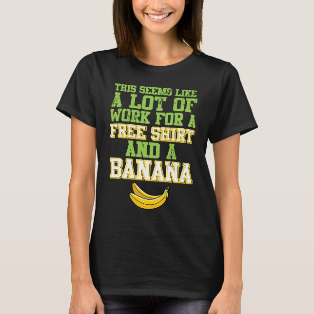 Camiseta A lot of work free  and banana cross country jogge (Anverso)