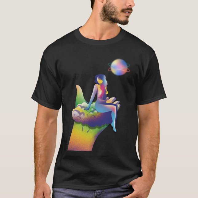 Camiseta A mão que protege, acolhe e mantem o planeta (Anverso)
