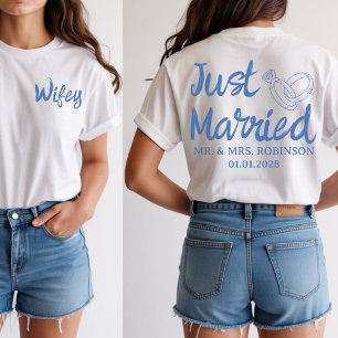Camiseta a medida para recién casados con diseño d