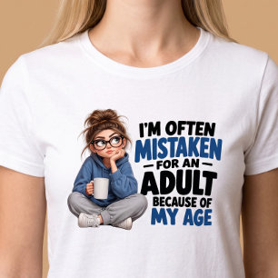 Camiseta A menudo me confunden con un adulto Divertido