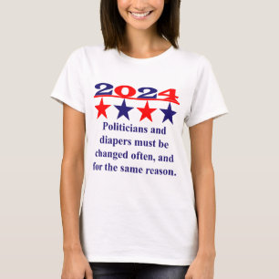 Camiseta A Menudo Se Deben Cambiar Los Políticos Y Los Diap