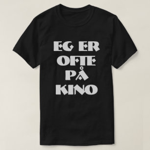 Camiseta A menudo voy al cine en negro noruego