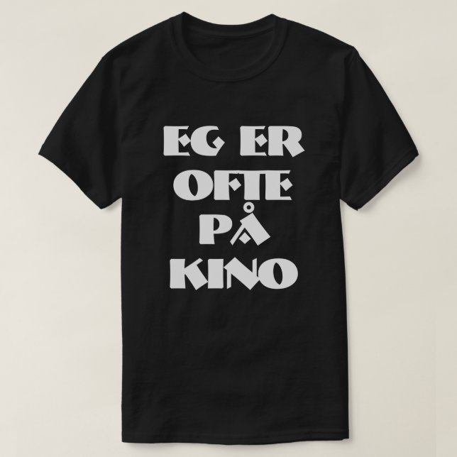 Camiseta A menudo voy al cine en negro noruego (Diseño del anverso)