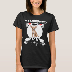 Camiseta A mi Chihuahua le encanta Jesús que la familia cri