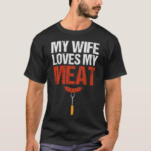 Camiseta A Mi Esposa Le Encanta Mi Carne Graciosa Grilling