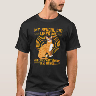 Camiseta A mi gato bengalí le gusta quién le importa lo q