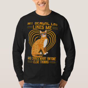 Camiseta A mi gato bengalí le gusta quién le importa lo que