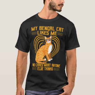 Camiseta A mi gato bengalí le gusta quién le importa lo que