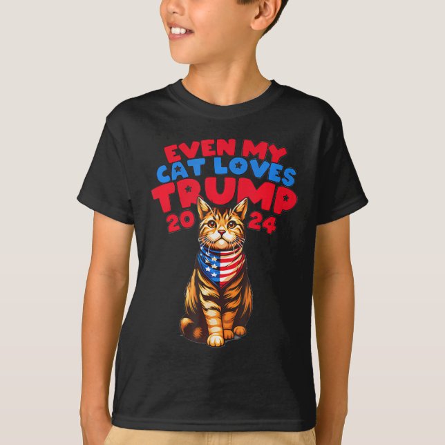 Camiseta A mi gato le encanta Trump 2024 (Anverso)