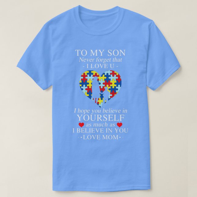 Camiseta A mi hijo 2 (Diseño del anverso)