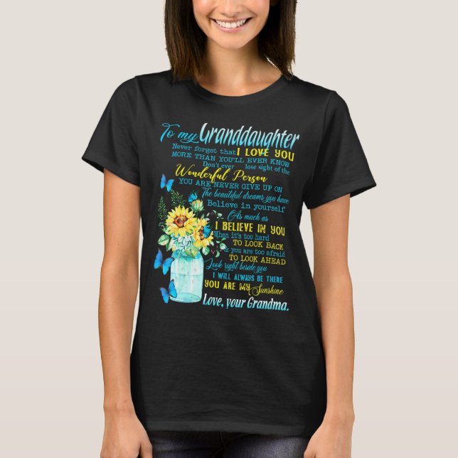 Camiseta A Mi Nieta Nunca Olvidé Que Te Amo (Anverso)