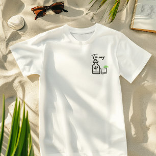 Camiseta A Mi Pareja De Tequila, Minimalista Y Divertida