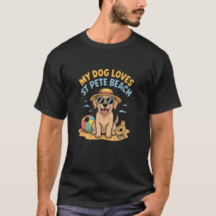 Camiseta A mi perro le encanta la playa de St Pete amantes