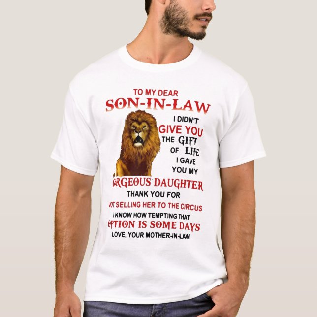 Camiseta A mi querido yerno (Anverso)