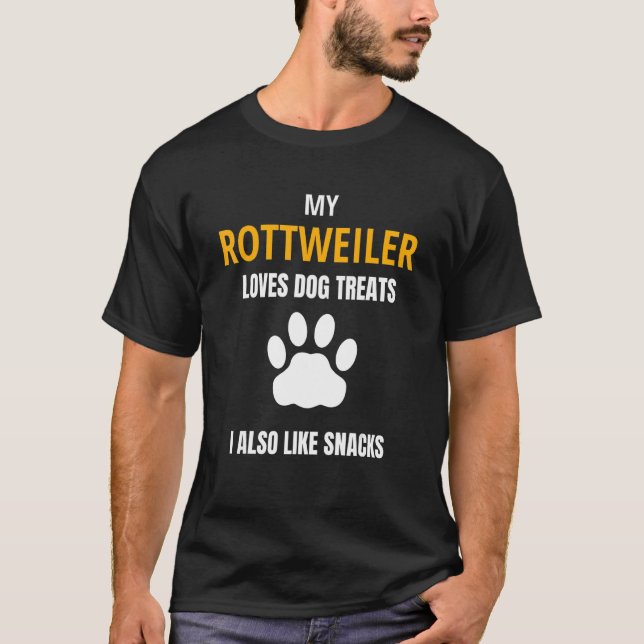 Camiseta A mi Rottweiler Le Encanta El Perro Trata A Los Ap (Anverso)
