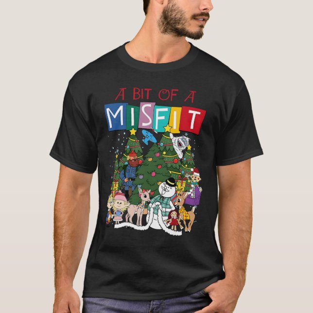 Camiseta A Misfit Island Christmas Rudolph The Red Nosed Re (Anverso)