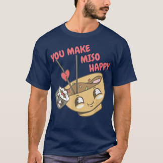 Camiseta A Miso Feliz Sushi Comida Japonesa Para Chica A