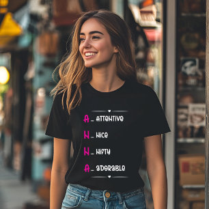 Camiseta A.N.N.A. - Atentado, Agradable, Nifty, Adorable