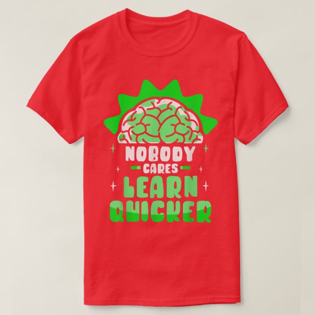 Camiseta A Nadie Le Importa Aprender A Decir Motivación De  (Diseño del anverso)