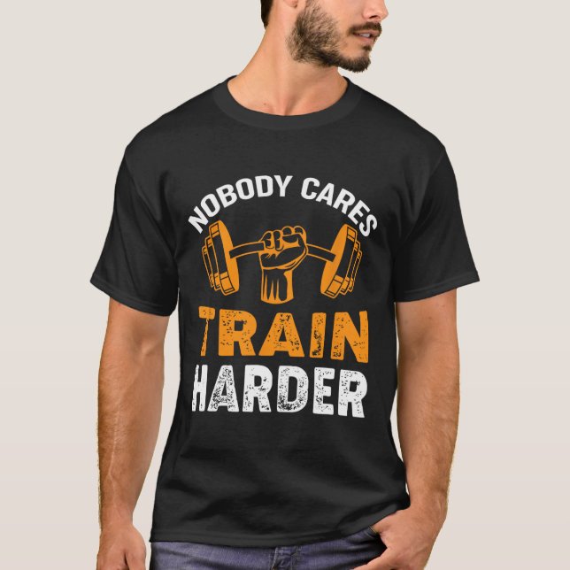 Camiseta A Nadie Le Importa Entrenar Halterofilia De Fitnes (Anverso)