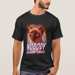 Camiseta A Nadie Le Importa Gato Divertido Retro Amante De