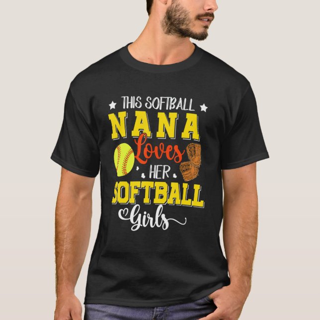 Camiseta A Nana, un softball, le encanta jugar a sus Chicas (Anverso)