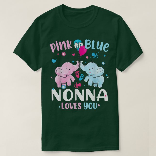 Camiseta A Nonna Rosa O Azul Le Aman Los Elefantes Género D (Diseño del anverso)
